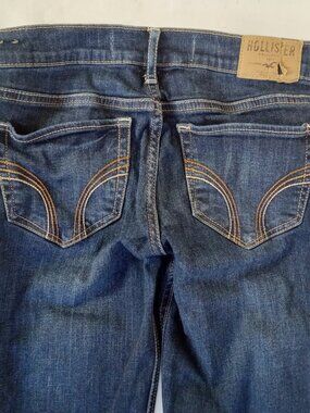 Hollister Juniors Jeans Size 3L Medium Wash Low Rise Stretch Y2K W26 L35 Vtg